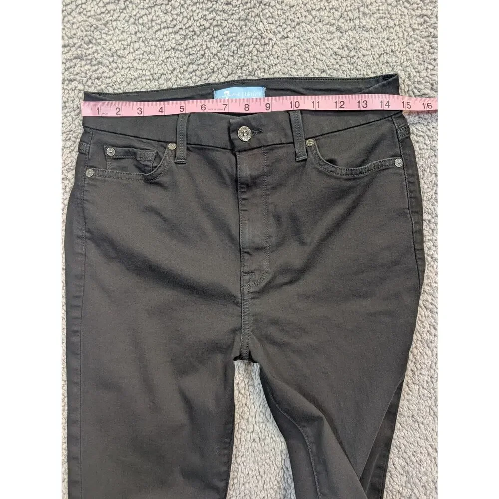 7 for All Mankind Jeans Women's 29 Black Aubrey b(air) High Rise Skinny(0620)
